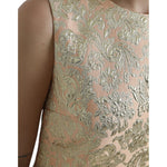 Dolce & Gabbana Elegant Mini Lurex Jacquard Dress Dolce & Gabbana Slate Gray