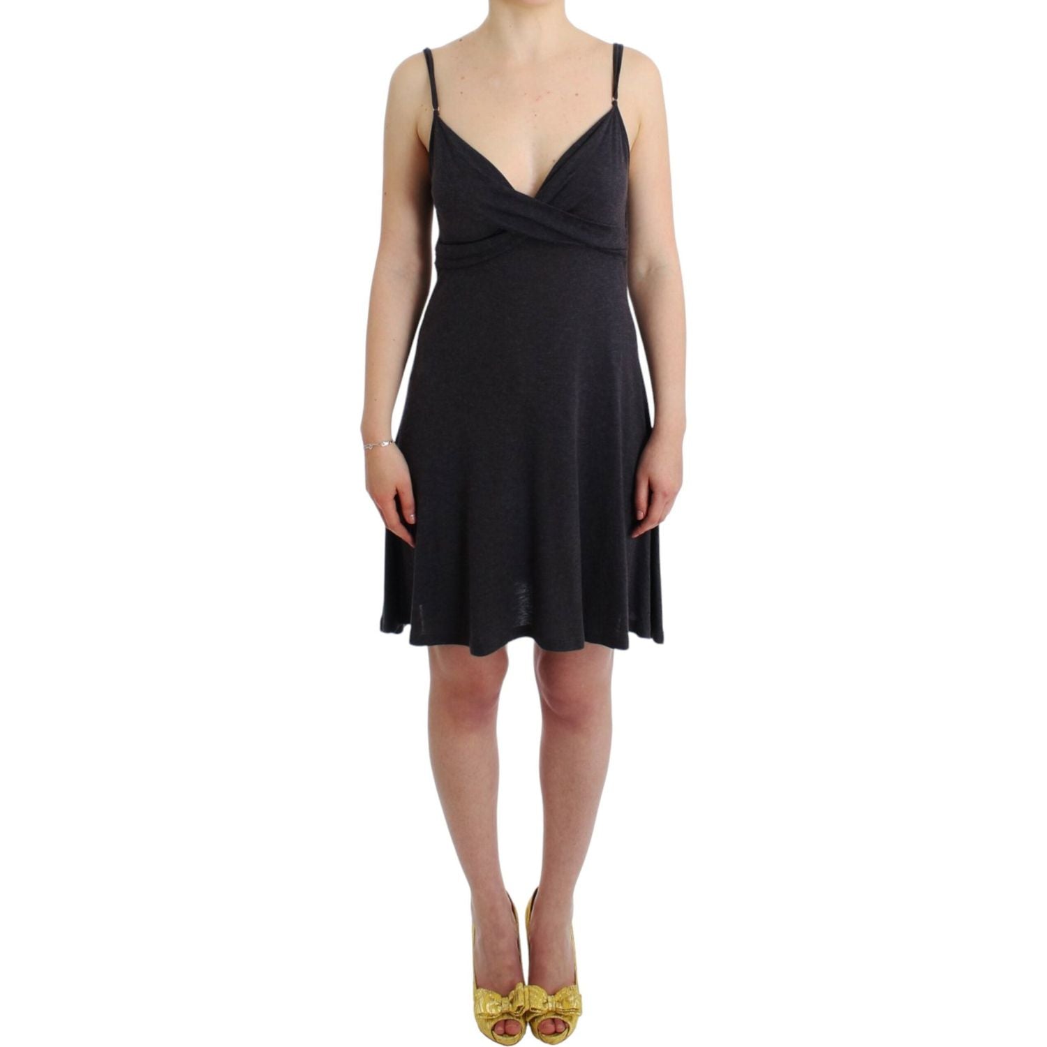 Costume National Gray knitted A-line dress