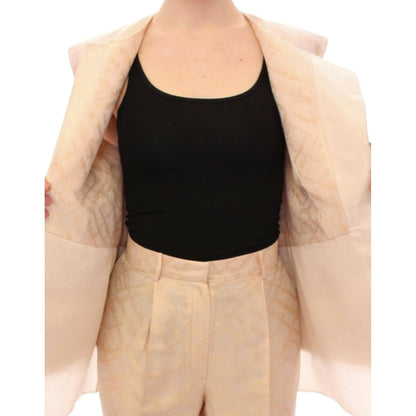 Zeyneptosun Beige brocade sleeveless jacket10% Linen,1728,30% Viscone,67345645728,Beige,Clothing,IT42|M,Jackets & Coats - Clothing,Jackets & Coats - Women - Clothing,Material: 60% Polyester,New with tags,Sleveless Jacket - Jackets & Coats - Clothing,Women