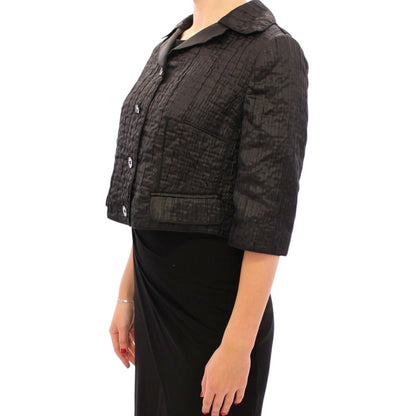 Dolce & Gabbana Black Short Bolero Shrug Jacket Coat
