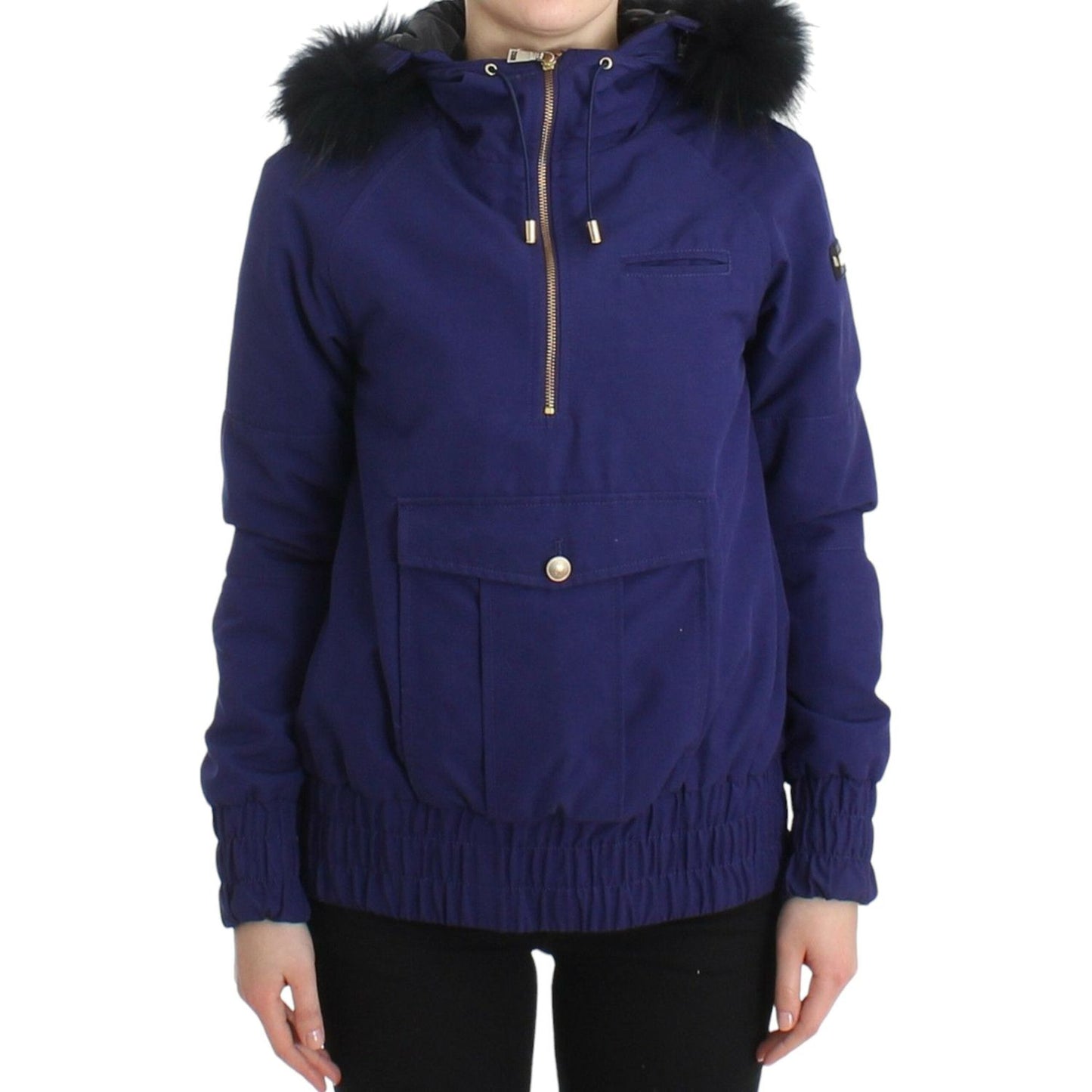 GF Ferre Blue Padded Jacket Hooded Short K-Way12% Polyamide,16% Polyester,1728,67345645728,Blue,Clothing,GF Ferre,IT42,Jackets & Coats - Clothing,Jackets & Coats - Women - Clothing,Material: 72% Cotton,New with tags,Parkas - Jackets & Coats - Clothing,Wom