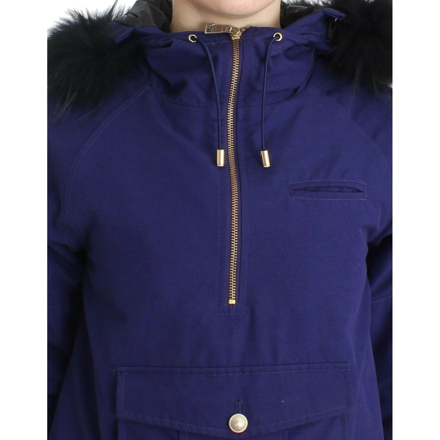 GF Ferre Blue Padded Jacket Hooded Short K-Way12% Polyamide,16% Polyester,1728,67345645728,Blue,Clothing,GF Ferre,IT42,Jackets & Coats - Clothing,Jackets & Coats - Women - Clothing,Material: 72% Cotton,New with tags,Parkas - Jackets & Coats - Clothing,Wom