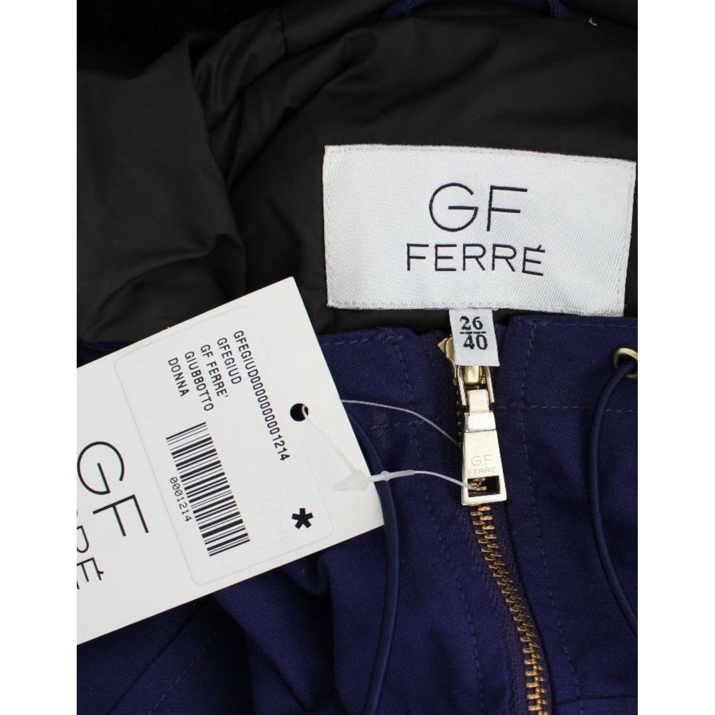 GF Ferre Blue Padded Jacket Hooded Short K-Way12% Polyamide,16% Polyester,1728,67345645728,Blue,Clothing,GF Ferre,IT42,Jackets & Coats - Clothing,Jackets & Coats - Women - Clothing,Material: 72% Cotton,New with tags,Parkas - Jackets & Coats - Clothing,Wom