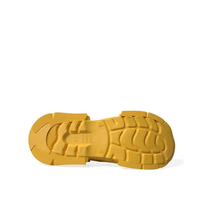 Dolce & Gabbana Yellow Green Rubber Clogs Men Slippers Men Shoes