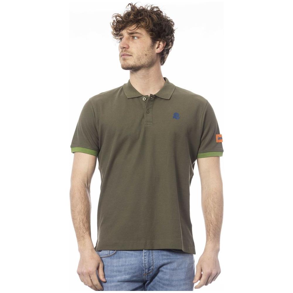 Invicta Green Cotton Men Polo Shirt 1728,67345744032,Bicolor,Clothing,Invicta,L,M,Men,Men - Clothing,New with tags,Polo Shirt - Men - Clothing,Polo Shirts - T-Shirts - Clothing,S,T-Shirts - Clothing,XL
