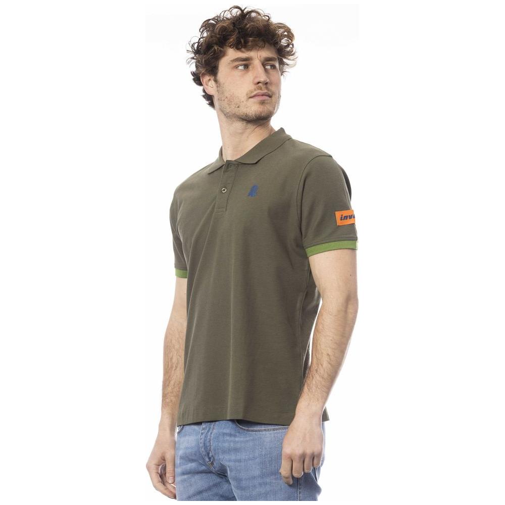 Invicta Green Cotton Men Polo Shirt 1728,67345744032,Bicolor,Clothing,Invicta,L,M,Men,Men - Clothing,New with tags,Polo Shirt - Men - Clothing,Polo Shirts - T-Shirts - Clothing,S,T-Shirts - Clothing,XL