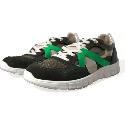 Dolce & Gabbana Multicolor Leather Suede Low Top Sneakers Shoes 1728,67345645728,Dolce & Gabbana,EU41/US8,Low Tops - Sneakers - Shoes,Material: 61% Polyester 28% Calfskin Leather 8% Nylon 3% Cotton,Men,Men - Shoes,Multicolor,New with tags,Shoes,Sneakers -