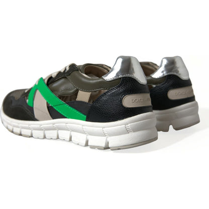 Dolce & Gabbana Multicolor Leather Suede Low Top Sneakers Shoes 1728,67345645728,Dolce & Gabbana,EU41/US8,Low Tops - Sneakers - Shoes,Material: 61% Polyester 28% Calfskin Leather 8% Nylon 3% Cotton,Men,Men - Shoes,Multicolor,New with tags,Shoes,Sneakers -