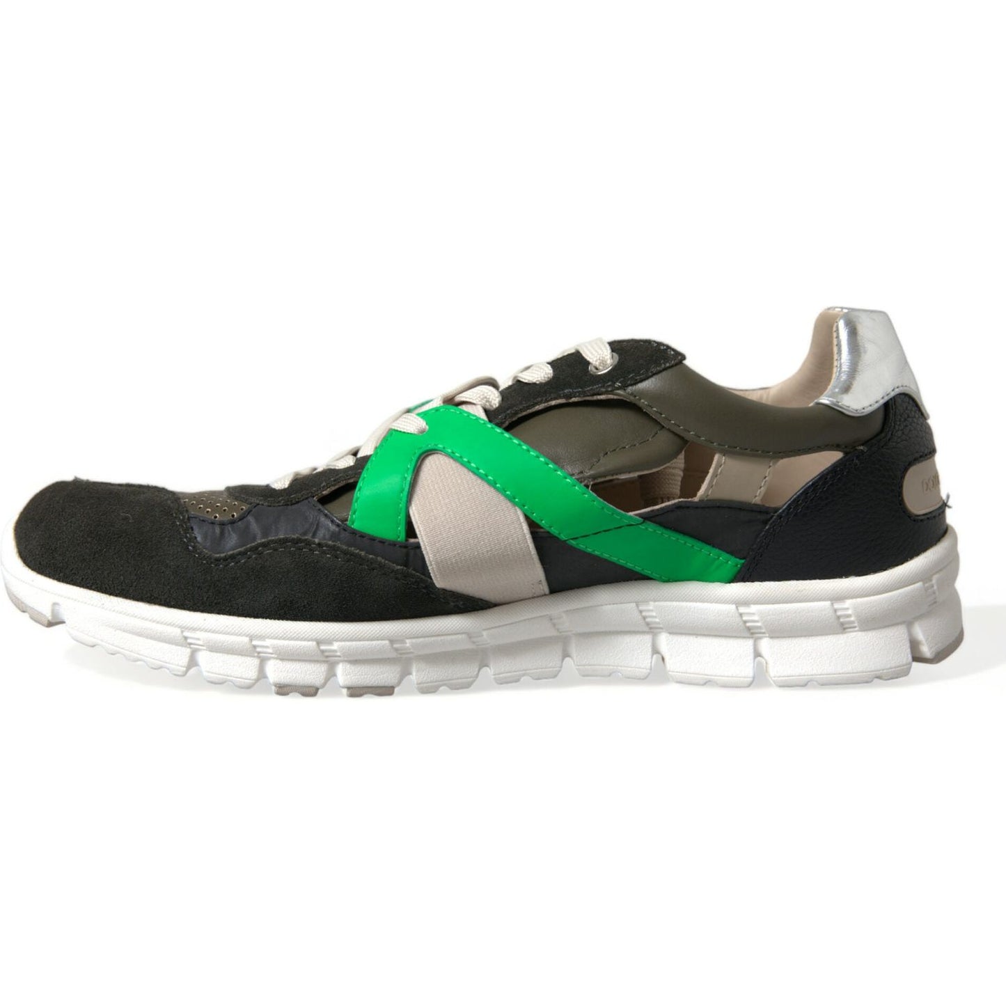 Dolce & Gabbana Multicolor Leather Suede Low Top Sneakers Shoes 1728,67345645728,Dolce & Gabbana,EU41/US8,Low Tops - Sneakers - Shoes,Material: 61% Polyester 28% Calfskin Leather 8% Nylon 3% Cotton,Men,Men - Shoes,Multicolor,New with tags,Shoes,Sneakers -
