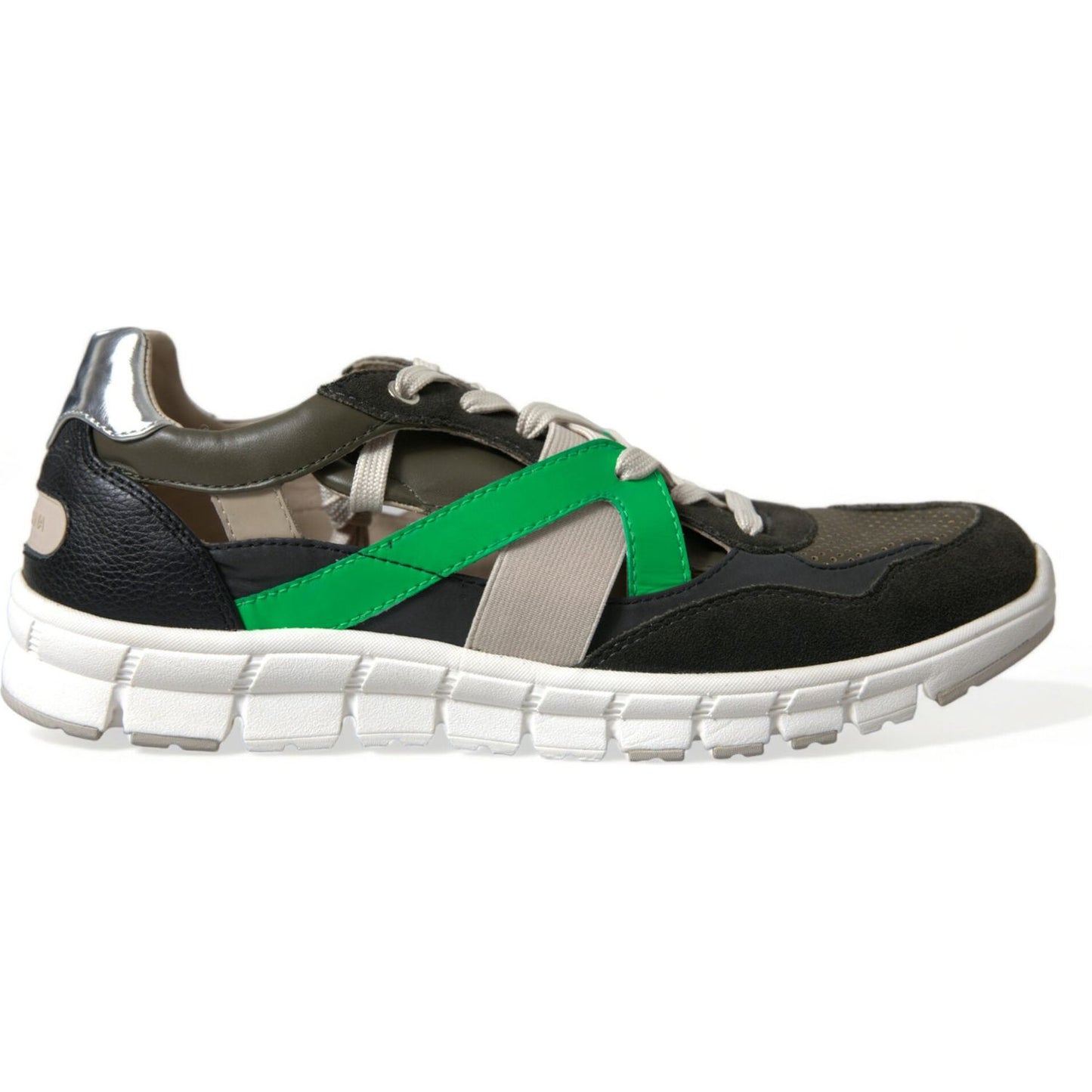 Dolce & Gabbana Multicolor Leather Suede Low Top Sneakers Shoes 1728,67345645728,Dolce & Gabbana,EU41/US8,Low Tops - Sneakers - Shoes,Material: 61% Polyester 28% Calfskin Leather 8% Nylon 3% Cotton,Men,Men - Shoes,Multicolor,New with tags,Shoes,Sneakers -