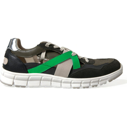 Dolce & Gabbana Multicolor Leather Suede Low Top Sneakers Shoes 1728,67345645728,Dolce & Gabbana,EU41/US8,Low Tops - Sneakers - Shoes,Material: 61% Polyester 28% Calfskin Leather 8% Nylon 3% Cotton,Men,Men - Shoes,Multicolor,New with tags,Shoes,Sneakers -