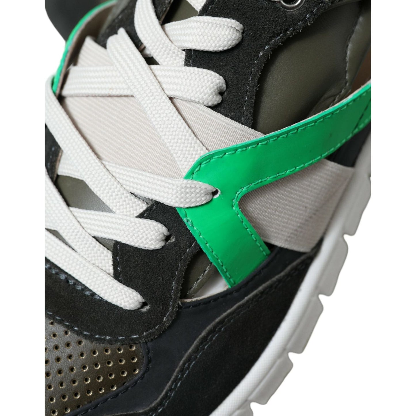 Dolce & Gabbana Multicolor Leather Suede Low Top Sneakers Shoes 1728,67345645728,Dolce & Gabbana,EU41/US8,Low Tops - Sneakers - Shoes,Material: 61% Polyester 28% Calfskin Leather 8% Nylon 3% Cotton,Men,Men - Shoes,Multicolor,New with tags,Shoes,Sneakers -