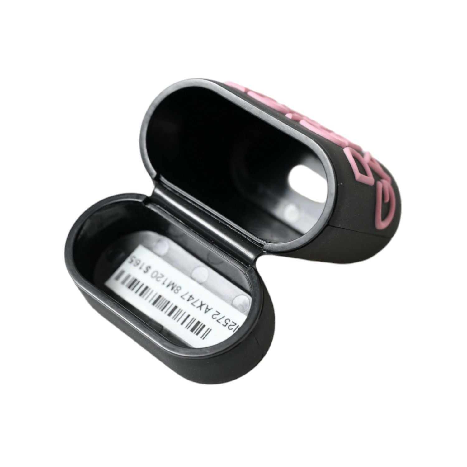 Dolce & Gabbana Black Pink Silicone Embossed Logo Airpods Case