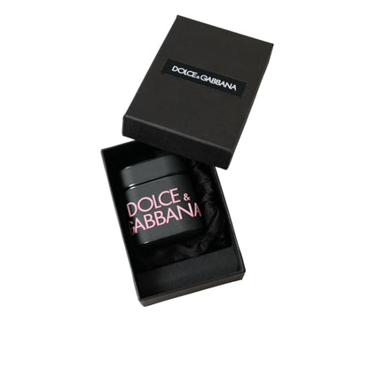 Dolce & Gabbana Black Pink Silicone Embossed Logo Airpods Case