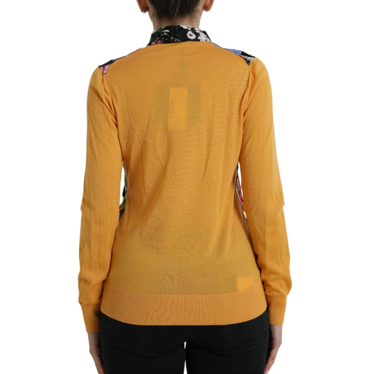 Dolce & Gabbana Multicolor Patchwork Cashmere Henley Sweater