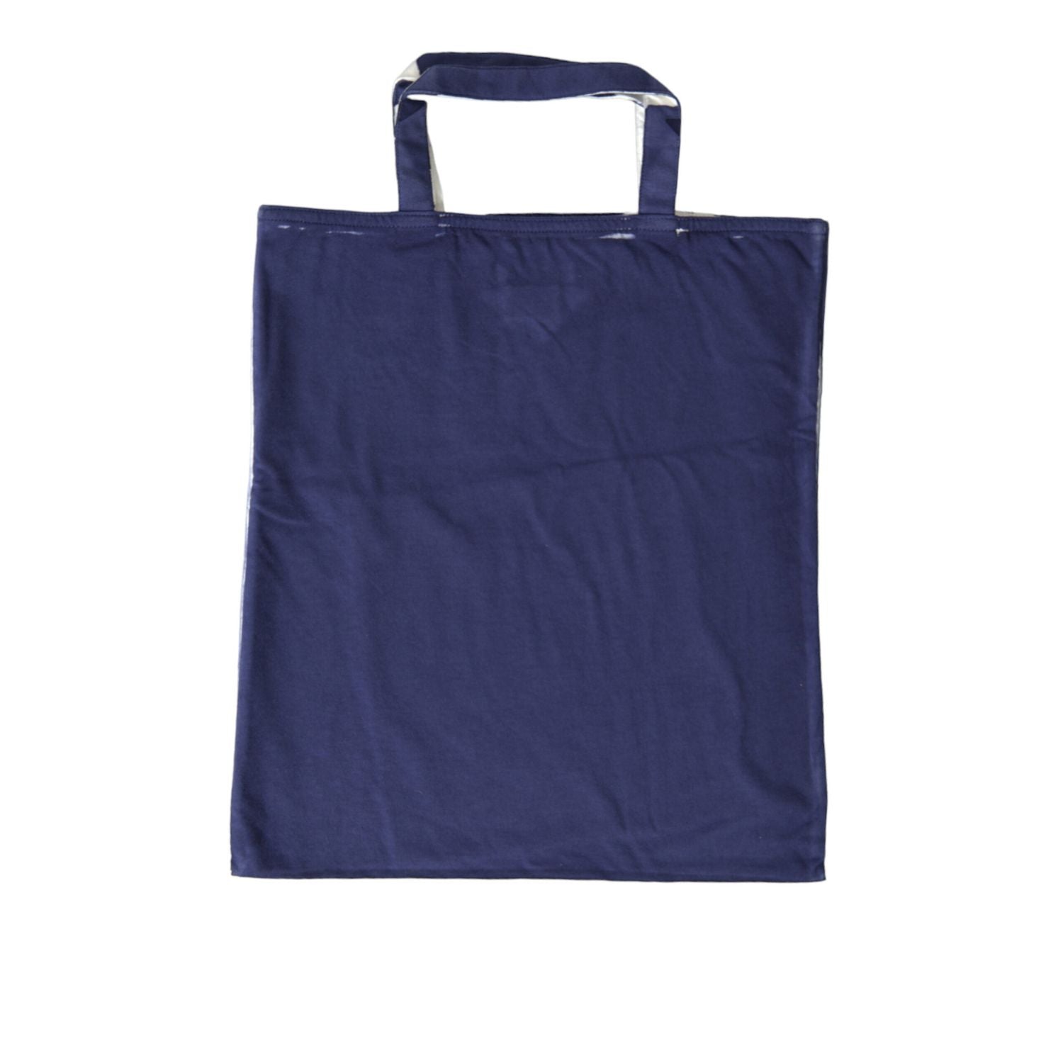 Prada Blue Jersey Fabric Logo Shoulder Shopping Tote Shopping Bag