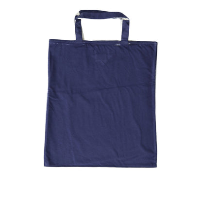 Prada Blue Jersey Fabric Logo Shoulder Shopping Tote Shopping Bag
