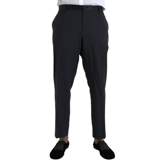 Dolce & Gabbana Blue Wool Men Skinny Dress Pants