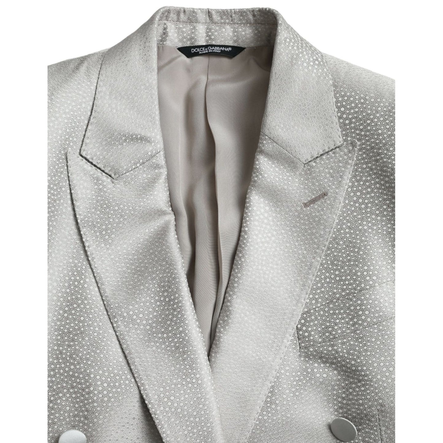 Dolce & Gabbana Off White MARTINI Double Breasted Coat Blazer
