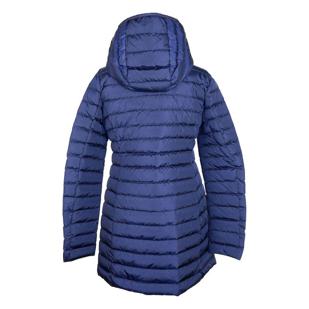 Add Elegant Blue Down Puffer Jacket with Hood AD-7990-IT42|M