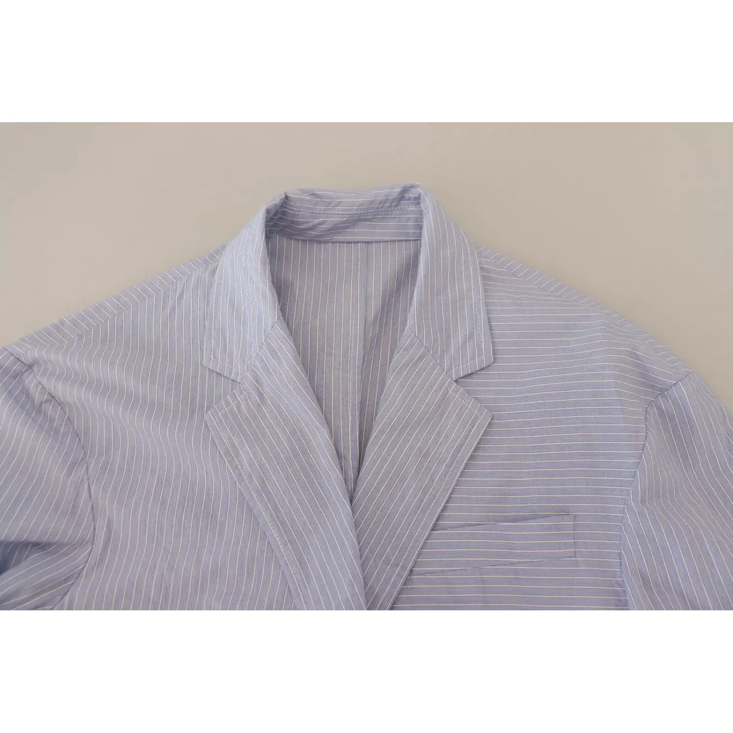 Dsquared² Blue Striped Single Breasted Formal Coat Blazer