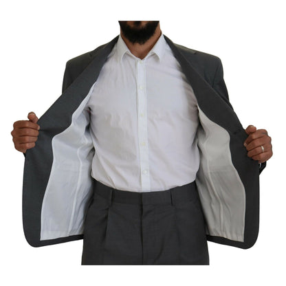 Dsquared² Gray Wool Single Breasted 2 Piece CIPRO Suit