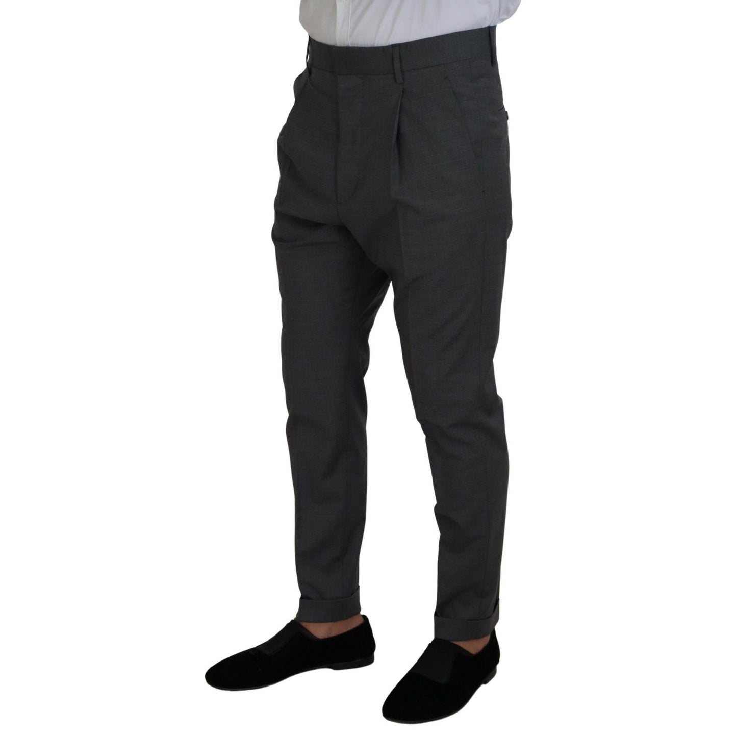 Dsquared² Gray Wool Single Breasted 2 Piece CIPRO Suit