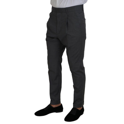 Dsquared² Gray Wool Single Breasted 2 Piece CIPRO Suit