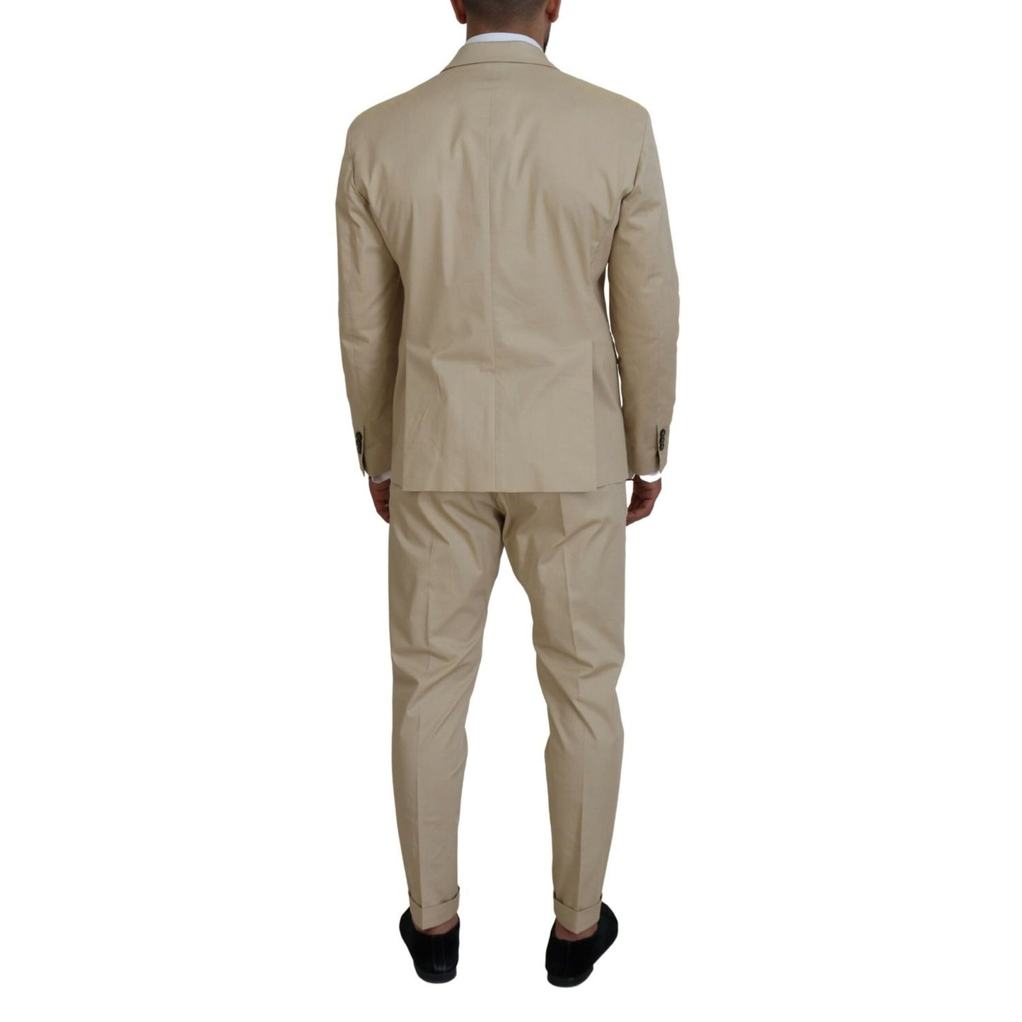 Dsquared² Beige Cotton Single Breasted 2 Piece CIPRO Suit