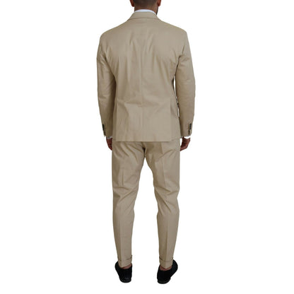 Dsquared² Beige Cotton Single Breasted 2 Piece CIPRO Suit