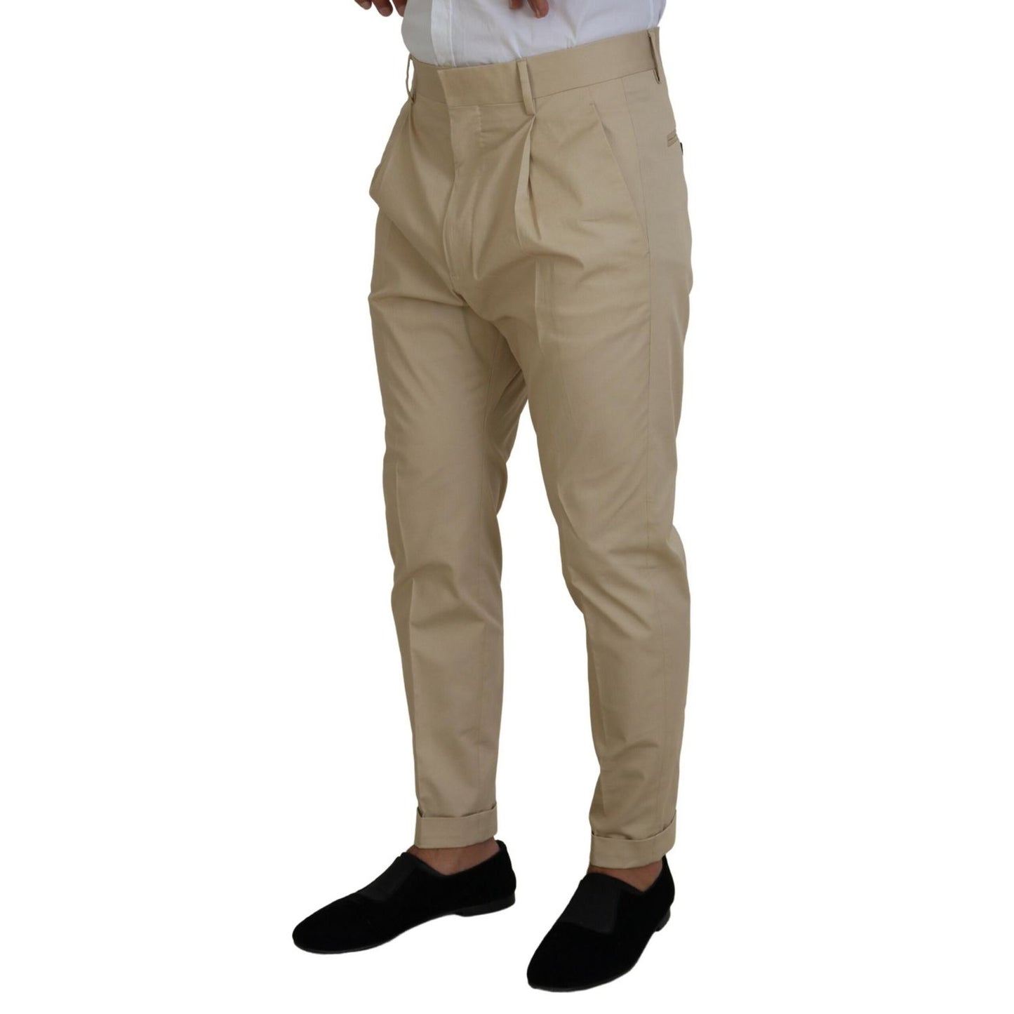 Dsquared² Beige Cotton Single Breasted 2 Piece CIPRO Suit