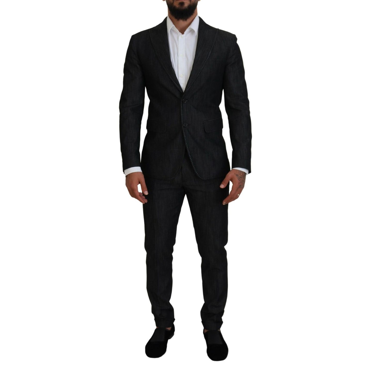 Dsquared² Black Cotton Single Breasted 2 Piece MIAMI Suit