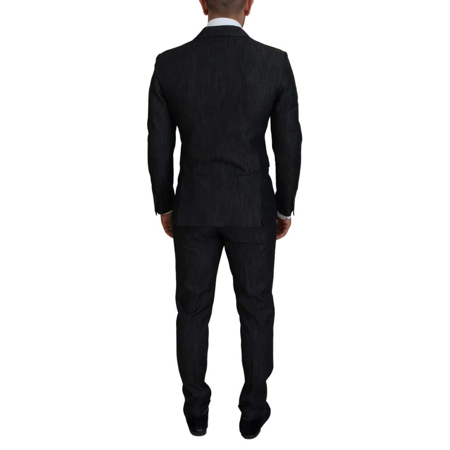 Dsquared² Black Cotton Single Breasted 2 Piece MIAMI Suit