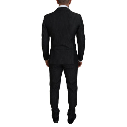 Dsquared² Black Cotton Single Breasted 2 Piece MIAMI Suit