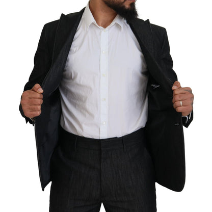 Dsquared² Black Cotton Single Breasted 2 Piece MIAMI Suit