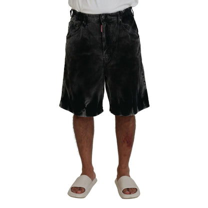 شورت برمودا من قماش مخملي رمادي من Dsquared²