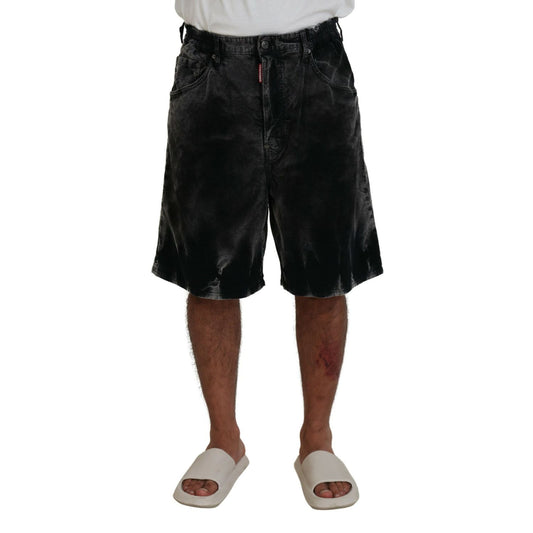 شورت برمودا من قماش مخملي رمادي من Dsquared²