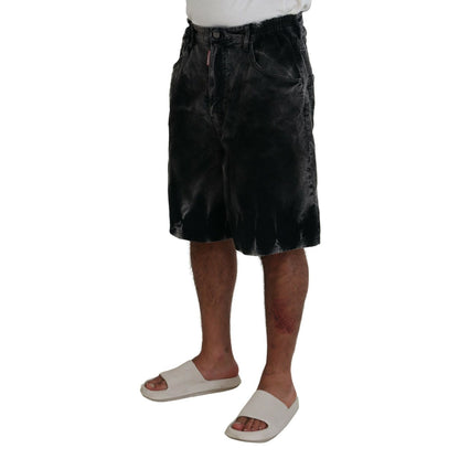 شورت برمودا من قماش مخملي رمادي من Dsquared²