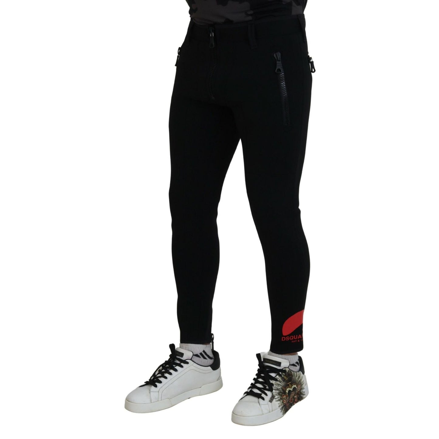 Dsquared² Back Polyamide Slim Fit Logo Print Pants