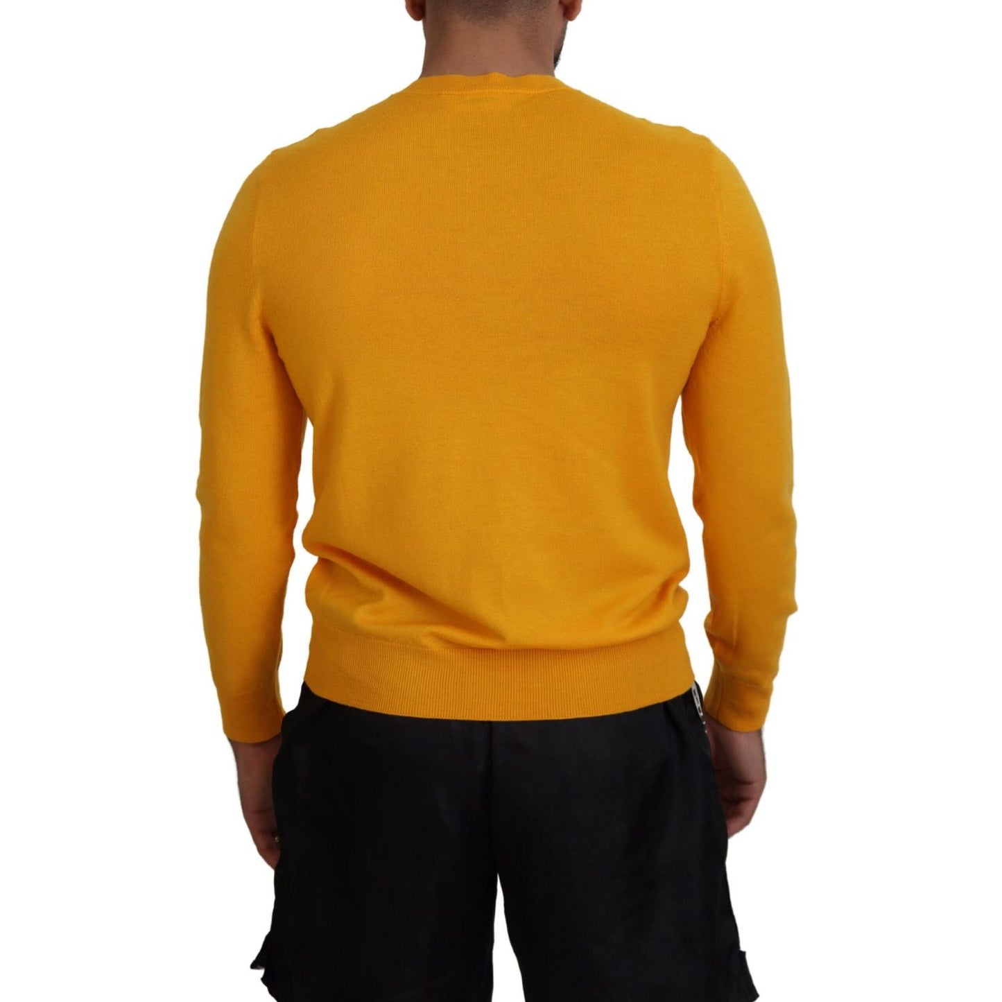 Dsquared² Orange Wool Long Sleeves Men Pullover Sweater
