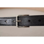Dolce & Gabbana Black Classic Leather Silver Metal Buckle Belt BEL8555