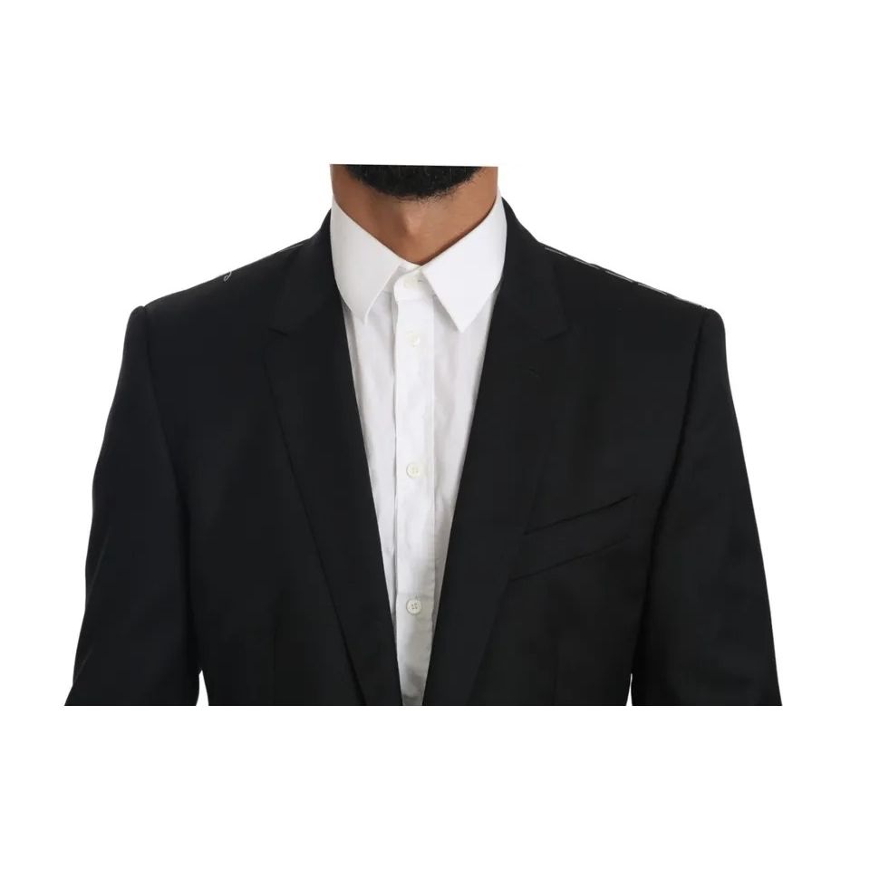 Dolce & Gabbana Black Slim Jacket Coat Blazer MARTINI