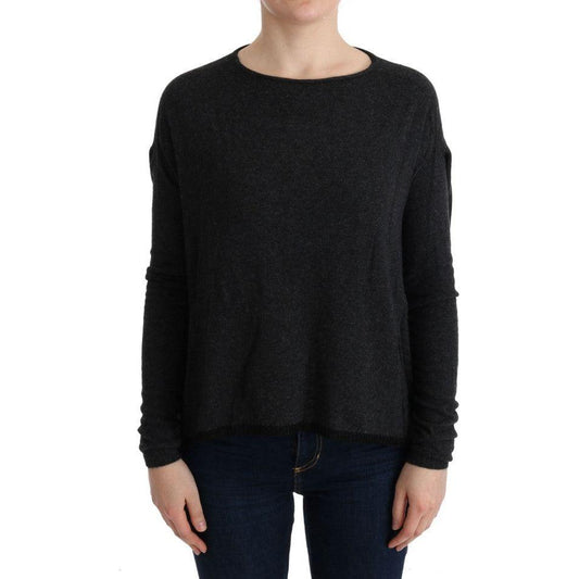 Costume National Gray Viscose Knitted Sweater