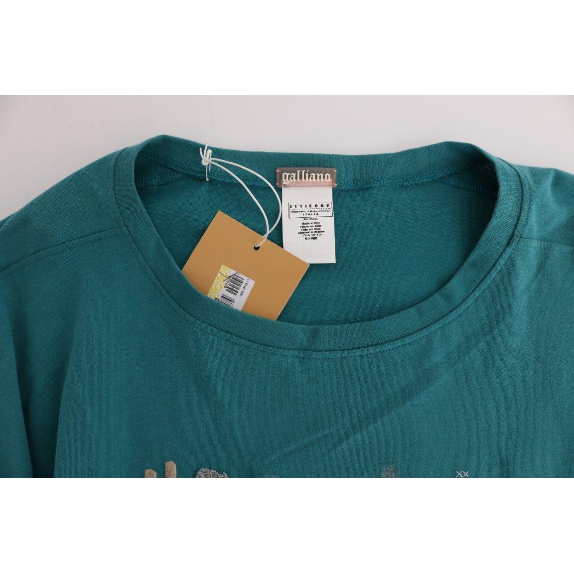 John Galliano Green Cotton Oversized Sweater