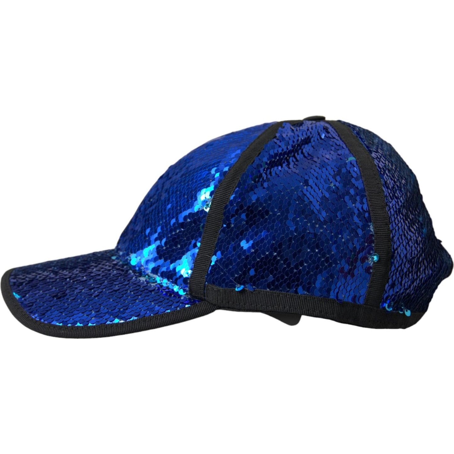 Dolce & Gabbana Royal Blue Sequin Baseball Hat Men HAT9534-58