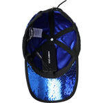 Dolce & Gabbana Royal Blue Sequin Baseball Hat Men HAT9534-58