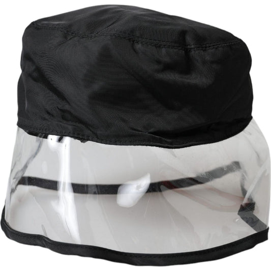 Dolce & Gabbana Black Polyester Plastic Bucket Hat Men HAT9542-59