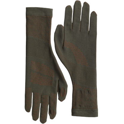 Dolce & Gabbana Brown Cotton Stretch Wrist Length Gloves