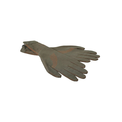 Dolce & Gabbana Brown Cotton Stretch Wrist Length Gloves
