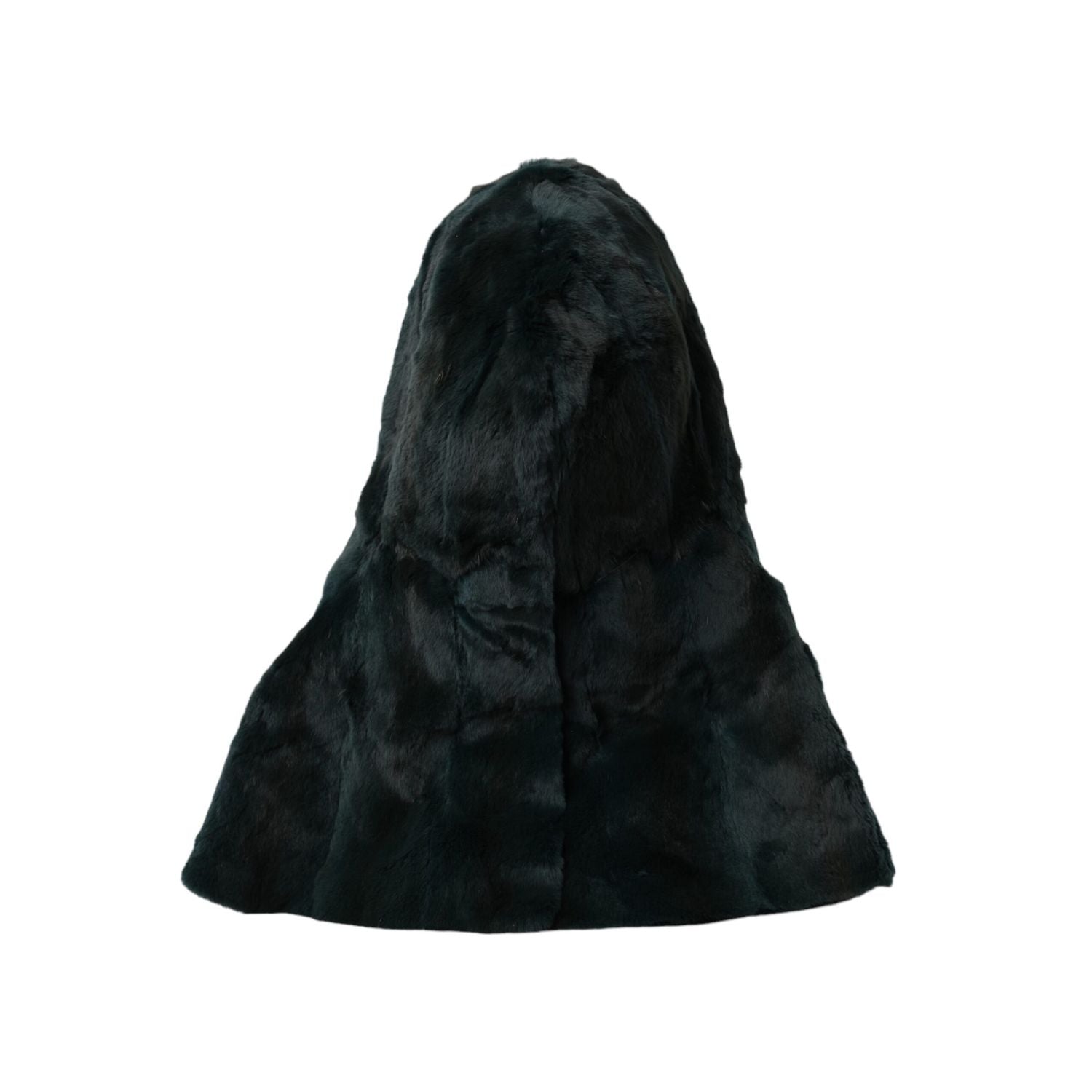 Dolce & Gabbana Black Weasel Fur Whole Head Wrap Hat
